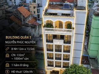 Bán building 2 mặt tiền quận 3 [8/12 x 13,5m  1 hầm 8 tầng]
