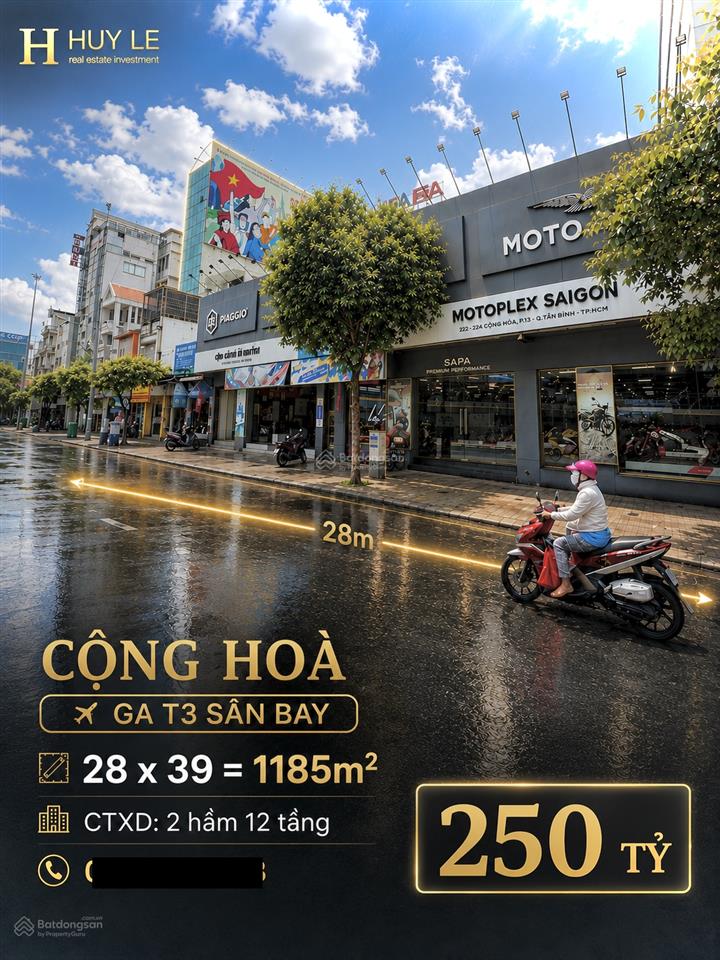1185m2 mặt tiền cộng hòa, ga t3 [28 x 39]