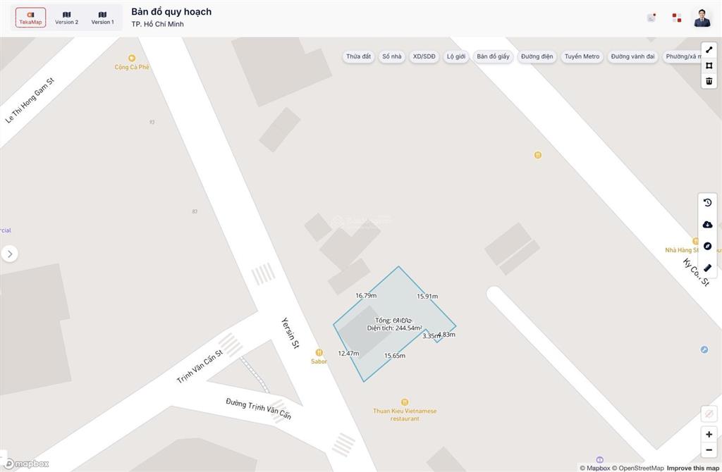 2 mặt tiền bến thành, quận 1 [ 241m2 ] yersin  trịnh văn cấn