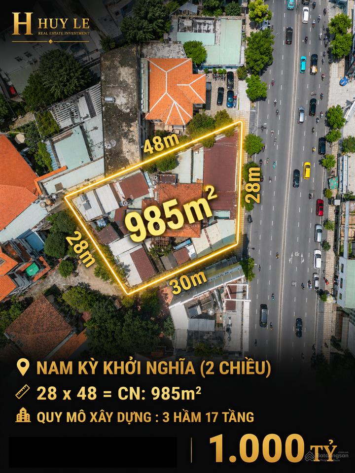 1064m2 đất [28 x 48] mặt tiền 211 nam kỳ khởi nghĩa (2 chiều)