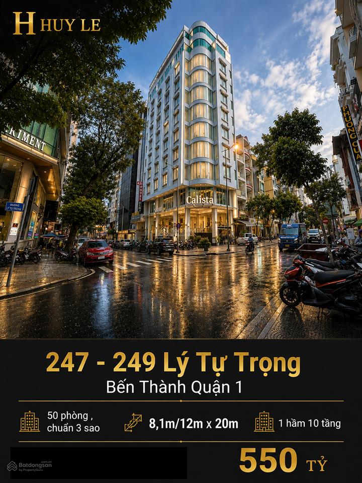 2 mặt tiền bến thành, khách sạn 3 sao 1 hầm 10 tầng (247  249 lý tự trọng).