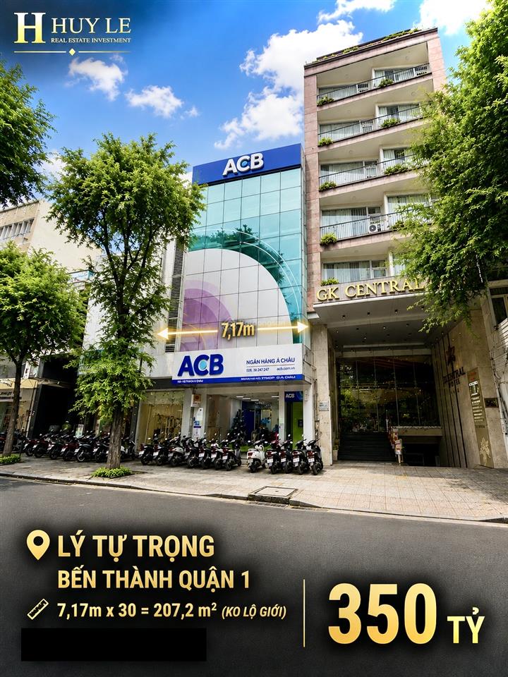 [7,17m x 30m] mặt tiền lý tự trọng bến thành quận 1