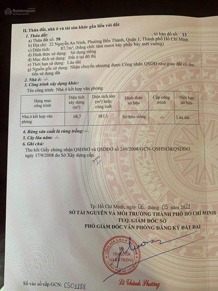 Trực diện cửa chợ bến thành khách sạn nguyễn an ninh 1 hầm 9 tầng