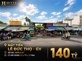 [2990,4m2] mặt tiền 1315 lê đức thọ, gò vấp 140 tỷ