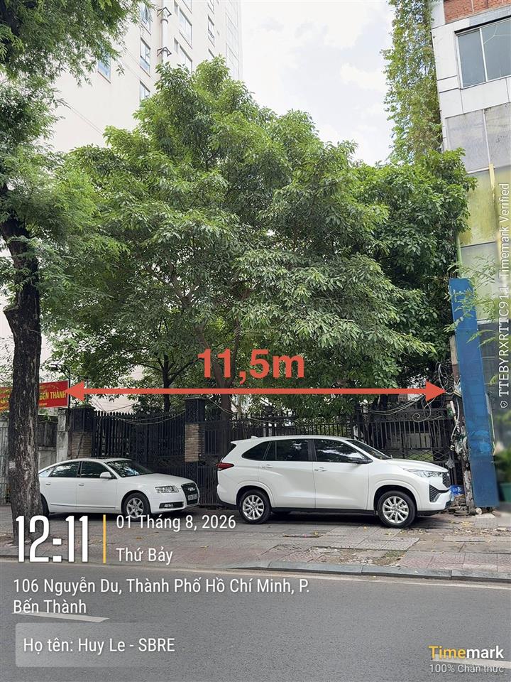 Mặt tiền đối diện dinh độc lập  [11,5m x 35m] phường bến thành, quận 1