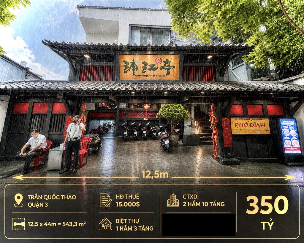 Mặt tiền 125a trần quốc thảo (543.3m2  14m x 40m)