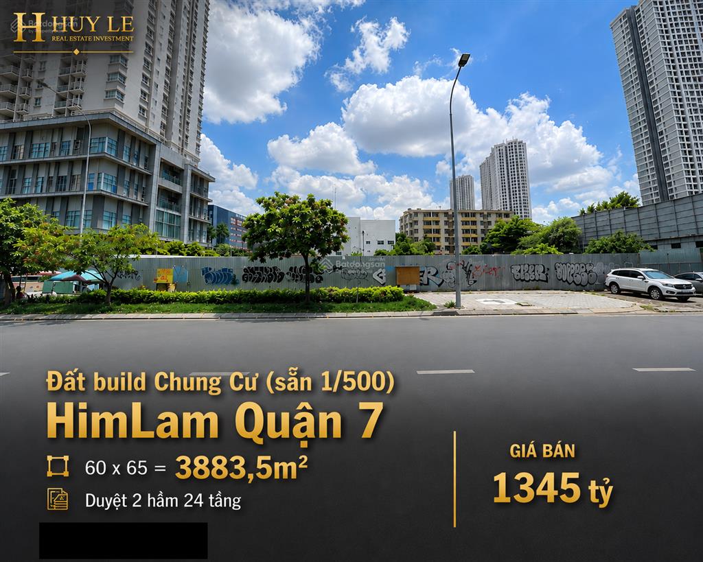3883m2 đất build chung cư himlam quận 7  2 hầm 24 tầng (duyệt 1/500)