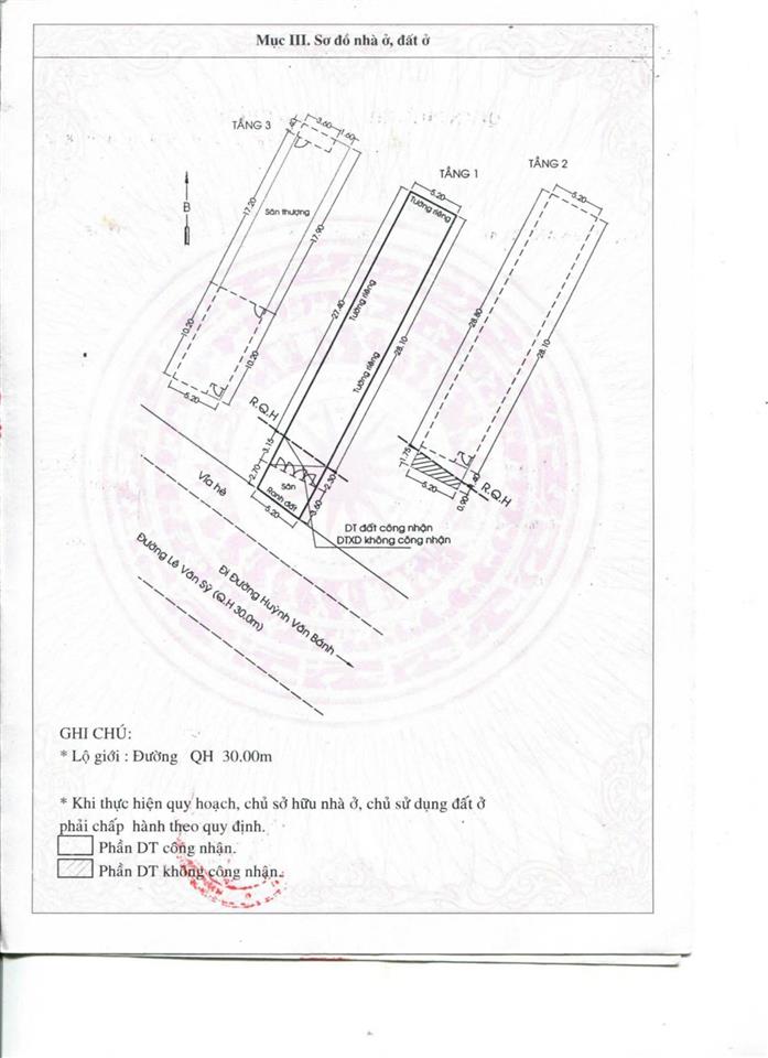 [5,2 x 33 = 174,8] mặt tiền 188b lê văn sỹ (nhà vietcombank)