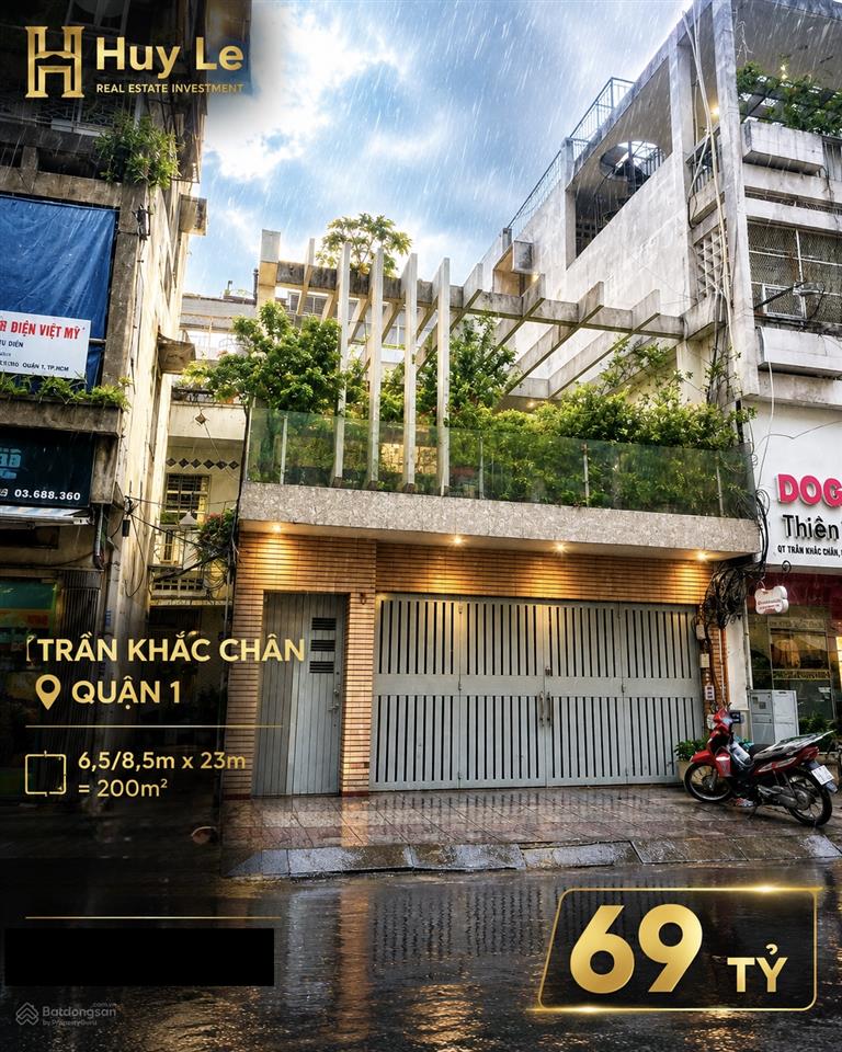 6,5/8,5m x 23m mặt tiền 5 trần khắc chân tân định