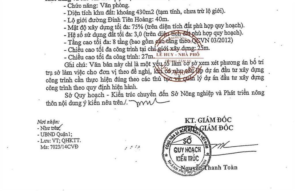 Nằm giữa lê duẩn  điện biên phủ  đinh tiên hoàng  p. sài gòn  (14,3m x 30.65m)