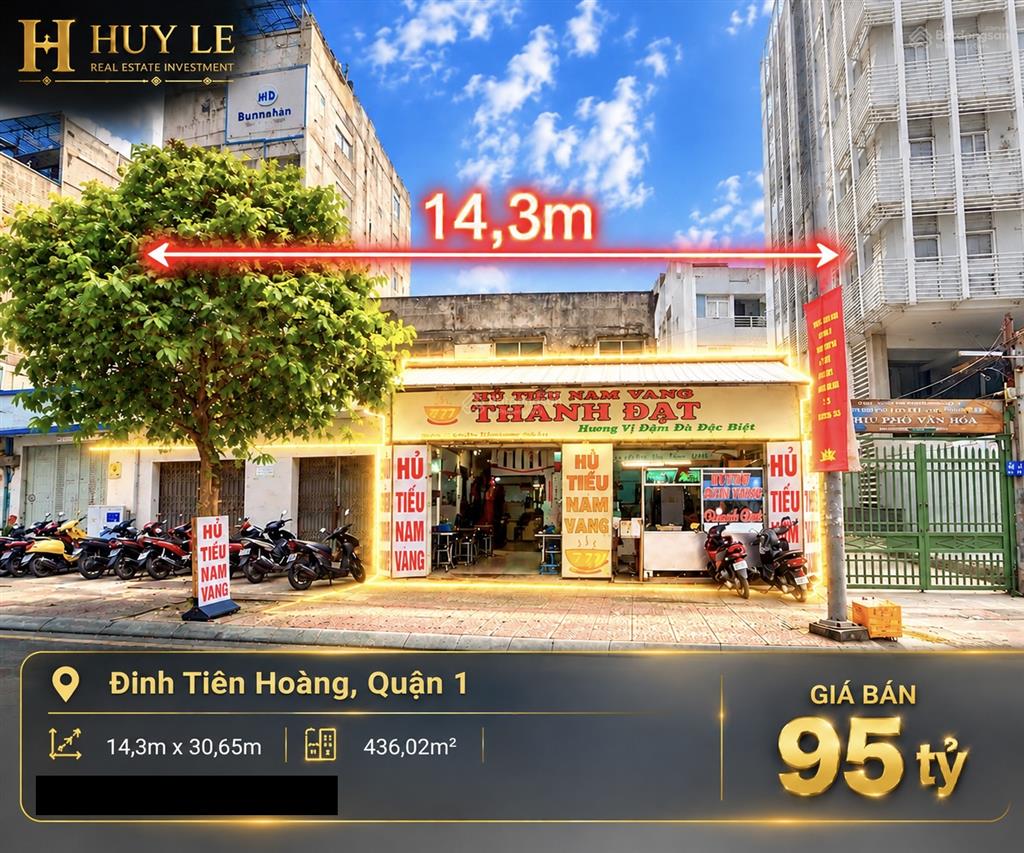 Nằm giữa lê duẩn  điện biên phủ  đinh tiên hoàng  p. sài gòn  (14,3m x 30.65m)