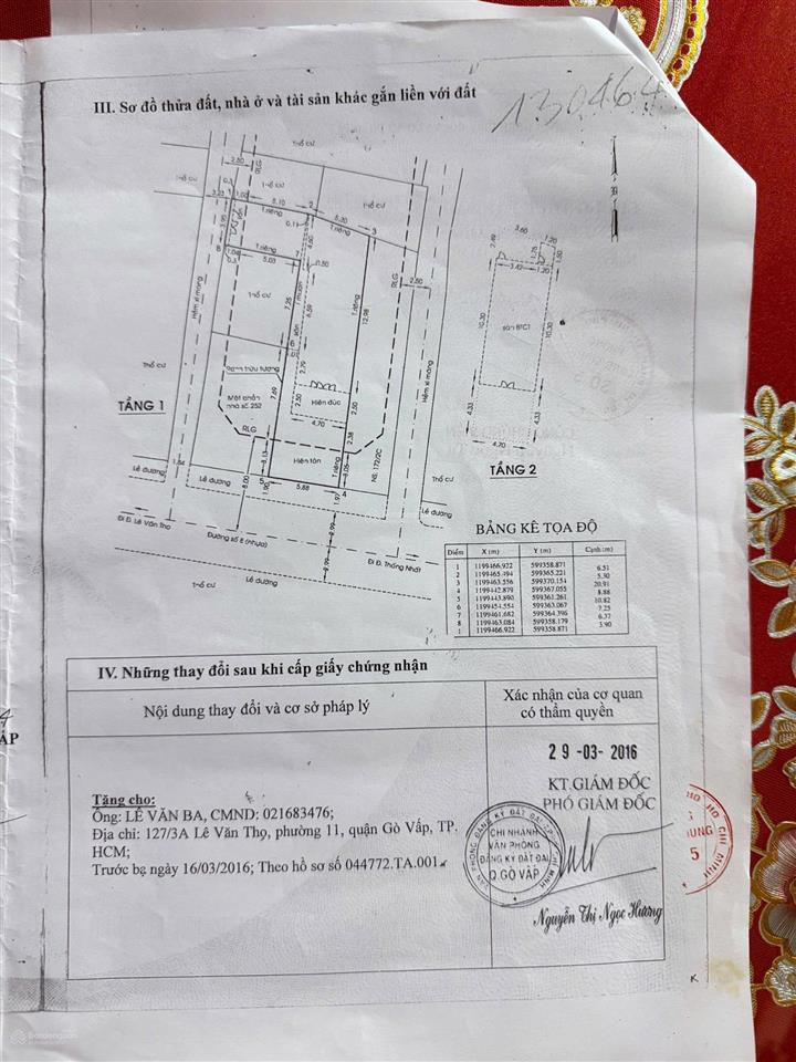 Mặt tiền 5,9x21 nợ hậu 10m đường số 8 p11