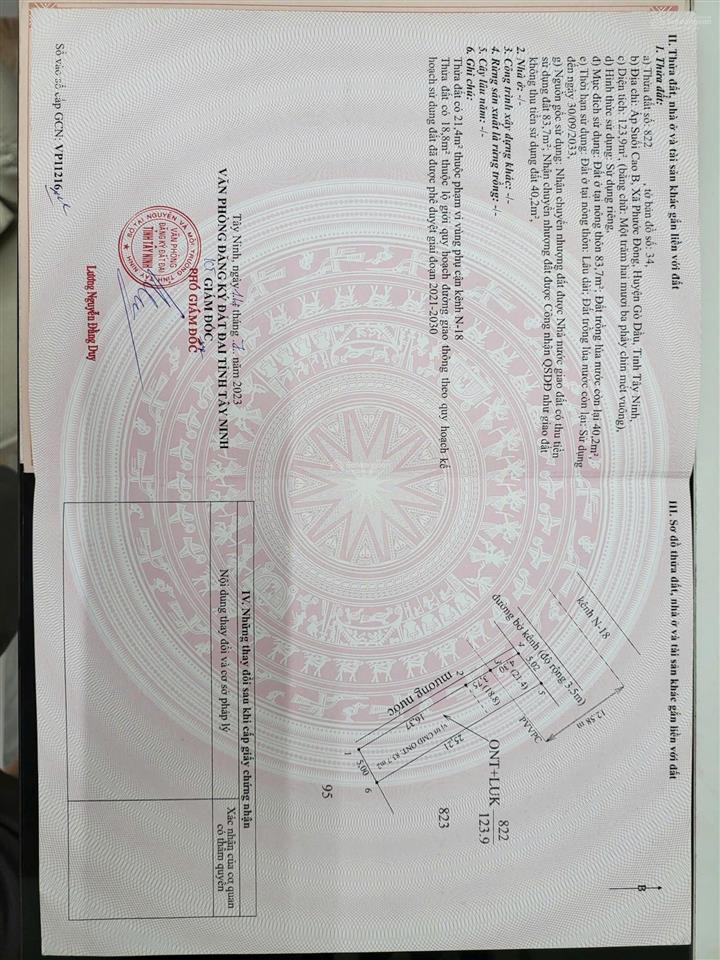 5x25m 124m2 (84m2 thổ cư) quá phù hợp cho 1 căn nhà cạnh kcn phước đông