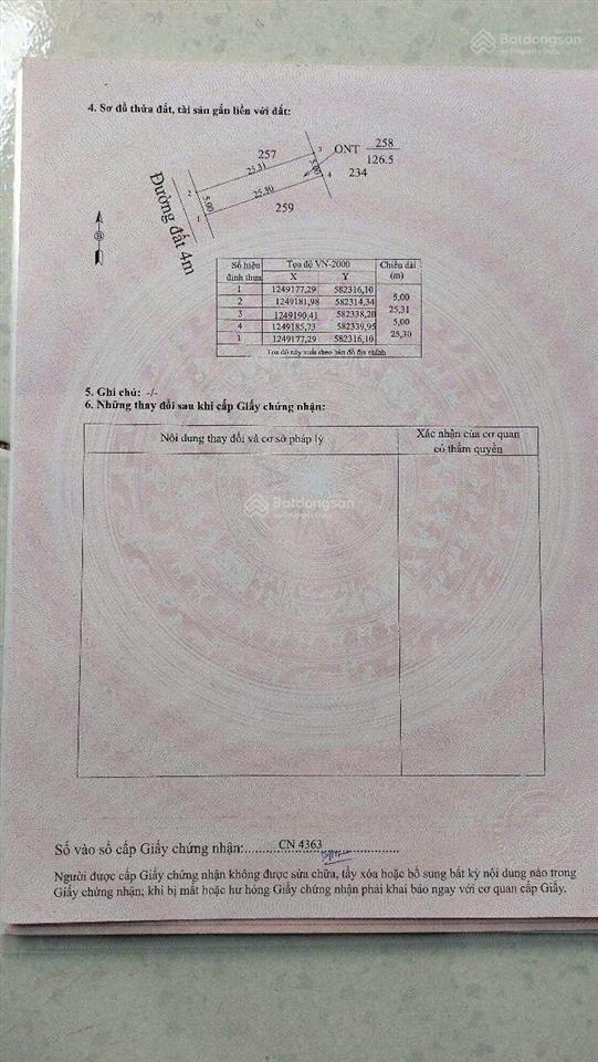 239tr 5x25 đất thổ cư, sổ hồng riêng.cầu khởi, dương minh châu ,tây ninh. chỉ với 239tr