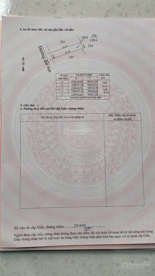 239tr 5x25 đất thổ cư, sổ hồng riêng.cầu khởi, dương minh châu ,tây ninh. chỉ với 239tr