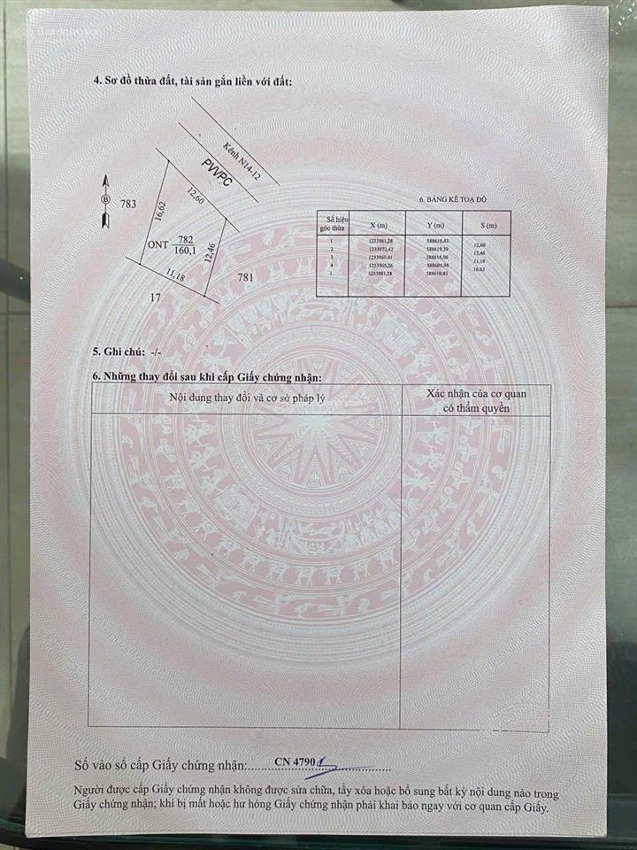 160m2 thổ cư chỉ 350tr, cách kcn phước đông chỉ 2,5km, dt 782 chỉ 500m