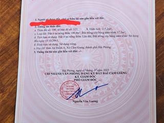 Diện tích 117m2 có 100m2 ont còn lại đất vườn đã xây kín tường