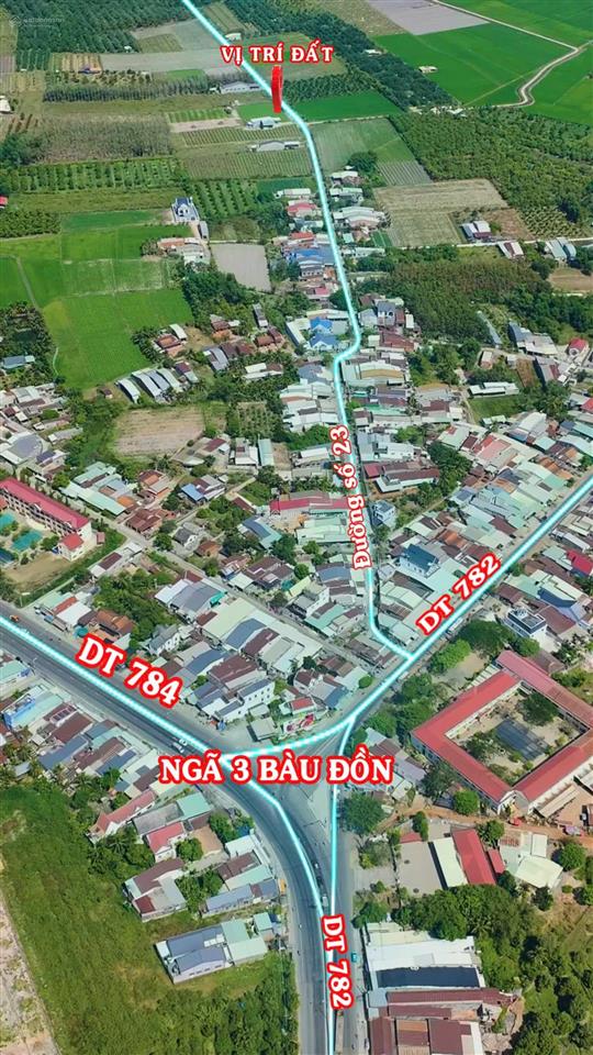Bán đất diện tích lớn ấp 2 bàu đồn, xã truông mít, tây ninh