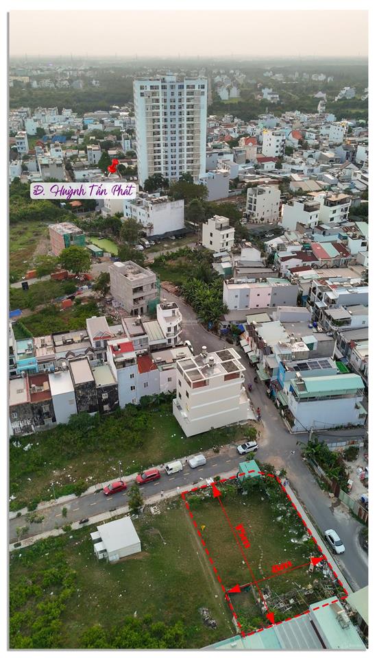 Lô góc 8x15m, đường nhánh huỳnh tấn phát rộng 6m