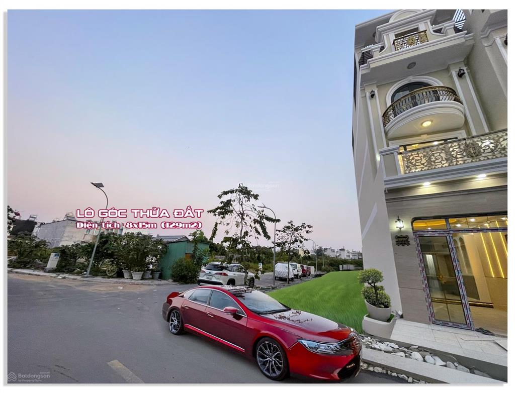 Lô góc 8x15m, đường nhánh huỳnh tấn phát rộng 6m