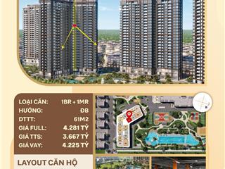 Căn hộ hàng hiệu hướng đông nam giá sapphire 54,5tr/m2 tốt nhất tại masteri trinityocean park 2