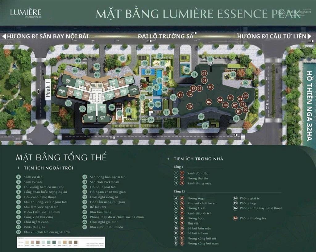 Bán căn hộ lumière essence peak, 4 tỷ vnd, 34.8m2, đông hội, đông anh, hà nội