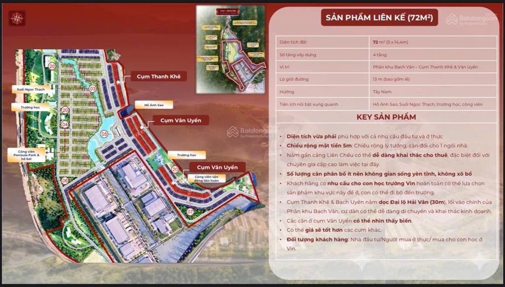 Bán bt vinhomes hải vân bay, giá cực chất 5,2 tỷ, 63m2, view đẹp