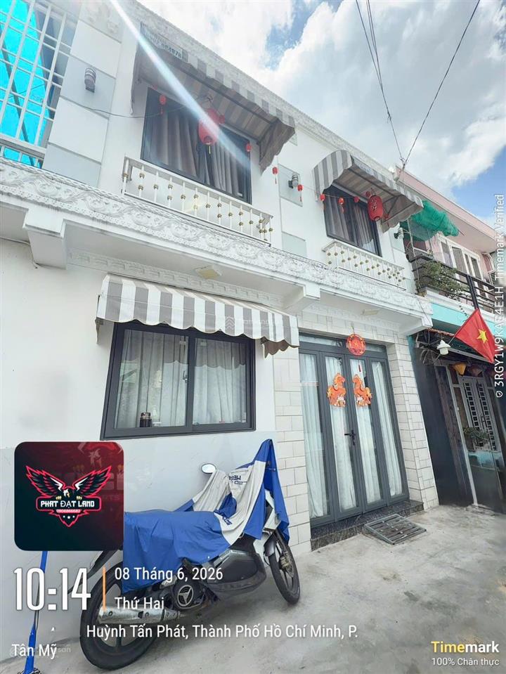 Huỳnh tấn phát quận 7  47.2m2  6.5m x 7.5m, 5.5 tỷ 2 tầng 3pn