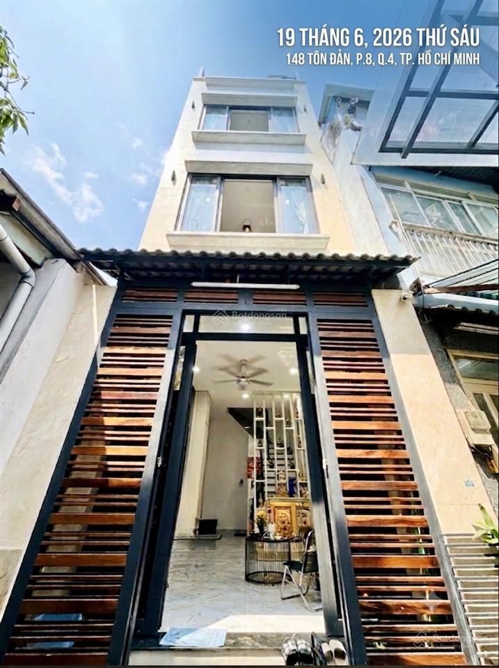 Tôn đản, quận 4 4tầng 3pn full nội thất 3.5 x 8.21nở hậu 3.55m tài lộc