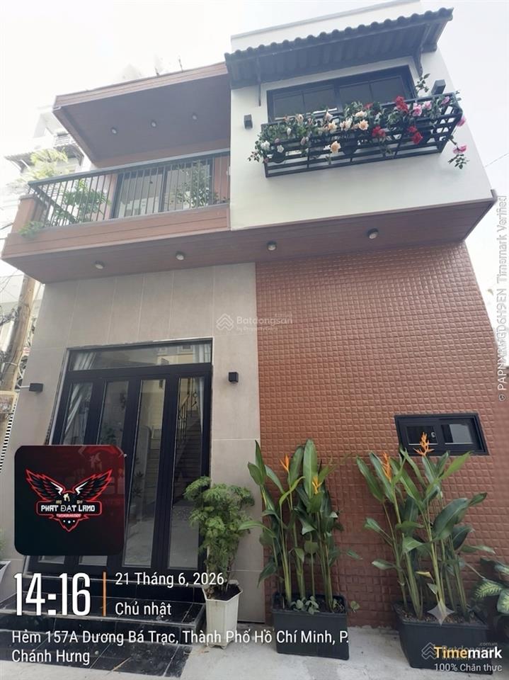 Nhà mới dương bá trạc, p.1, quận 8  dtsd 45.2m2, 2 tầng 2pn
