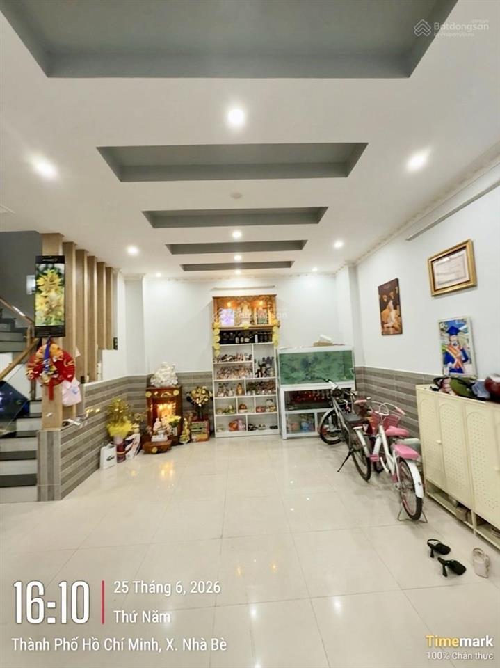 Biệt thự mini 3 tầng ngang 12m gara ô tô chỉ 5,99 tỷ  kdc phú xuân, nhà bè hẻm xe hơi 6m,