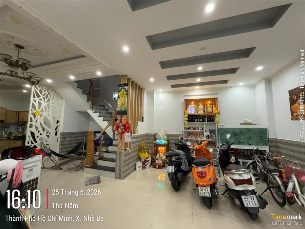 Biệt thự mini 3 tầng ngang 12m gara ô tô chỉ 5,99 tỷ  kdc phú xuân, nhà bè hẻm xe hơi 6m,