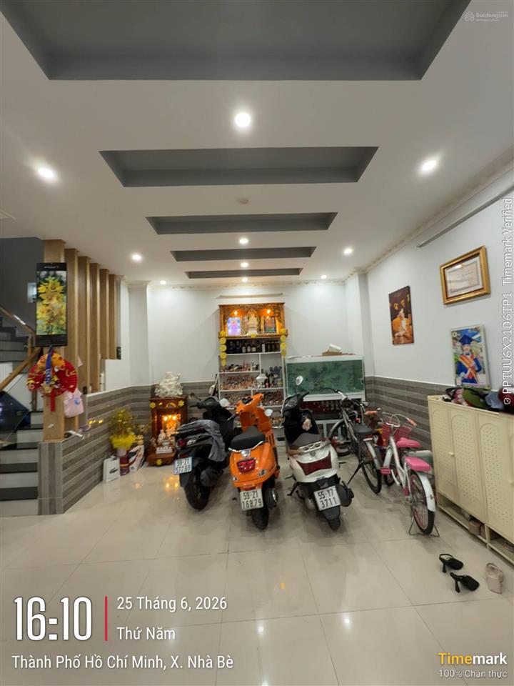 Biệt thự mini 3 tầng ngang 12m gara ô tô chỉ 5,99 tỷ  kdc phú xuân, nhà bè hẻm xe hơi 6m,