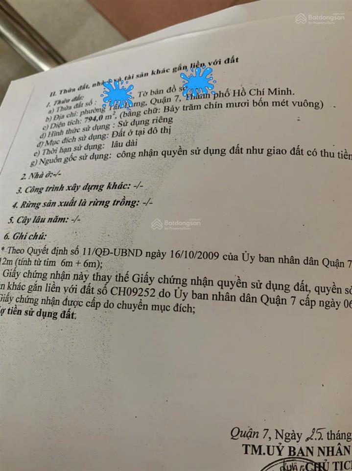 Đất rẻ nhất quận 7 chỉ 70tr/m2