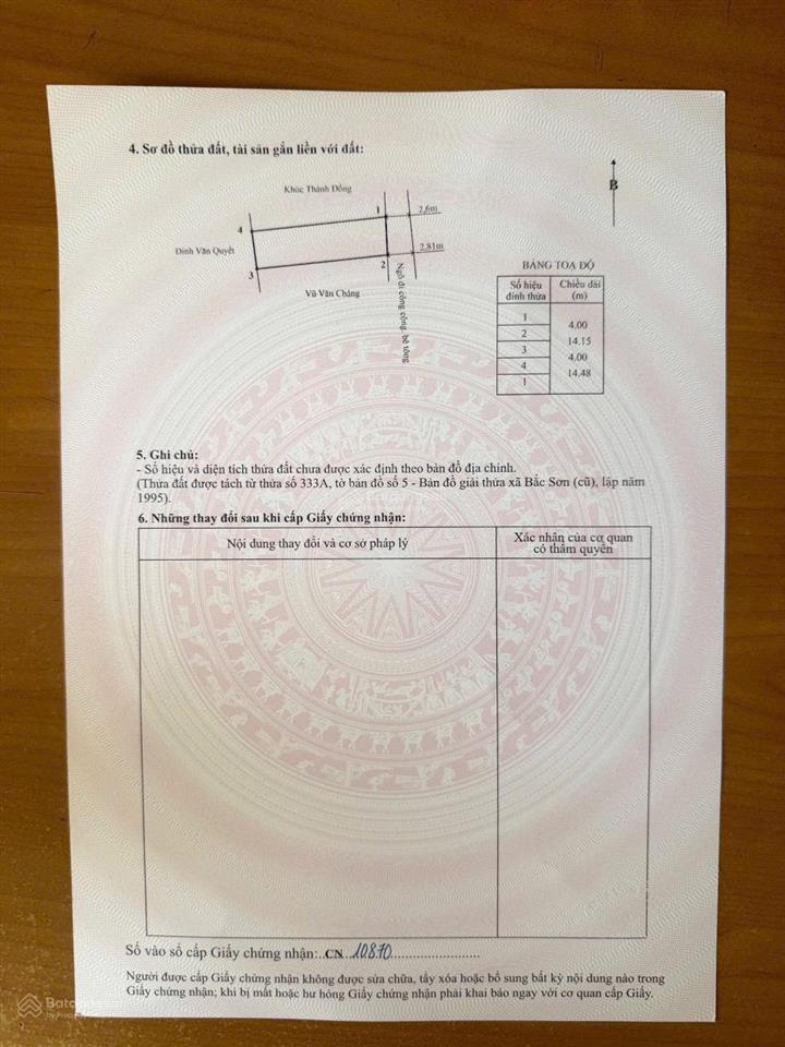 57m nam sơn, an dương. ô tô vào tận đất. giá 1,5x tỷ