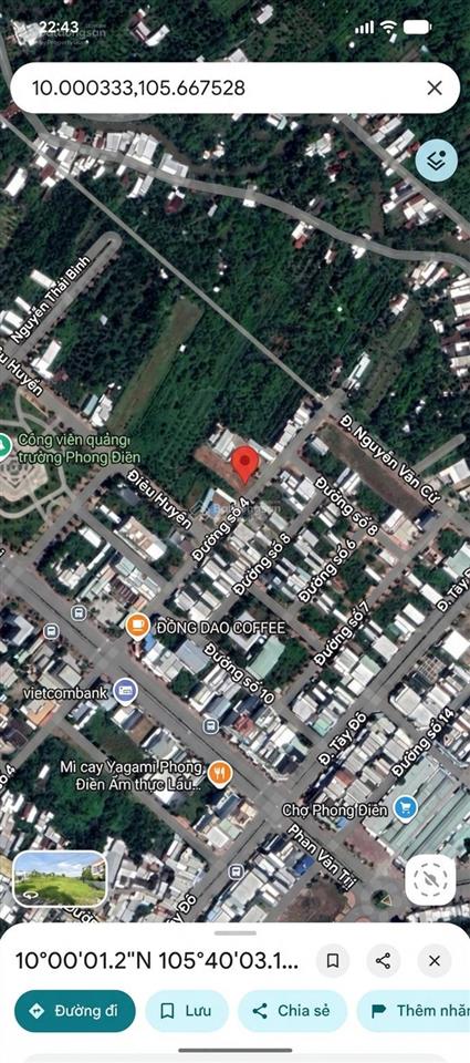 Công đất sạch trung tâm hành chính phong điền