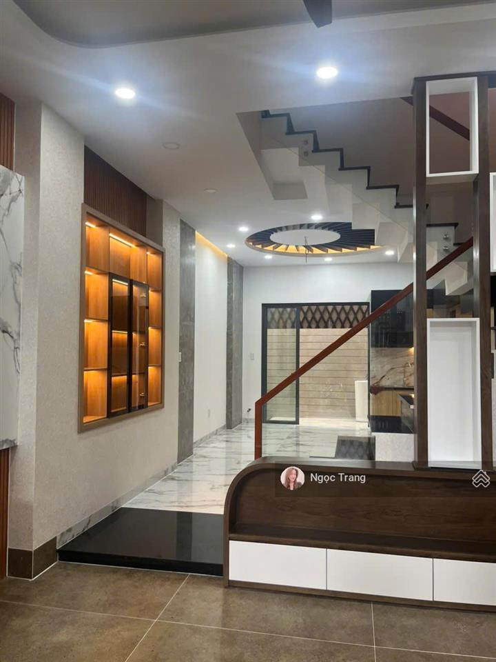 Bán nhà hẻm đẹp 2 xe hơi tránh nhau 5x16m (cn 70m2) 4 tầng gần kề đại học văn lang chỉ 13.5 tỷ tl