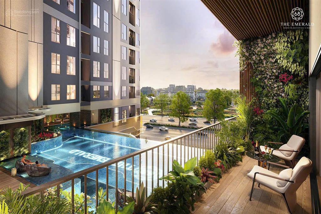Bán gấp căn 1pn +, dt lớn tại emerald 68, tầng đẹp, view hồ bơi, giá tốt.  0932 113 ***