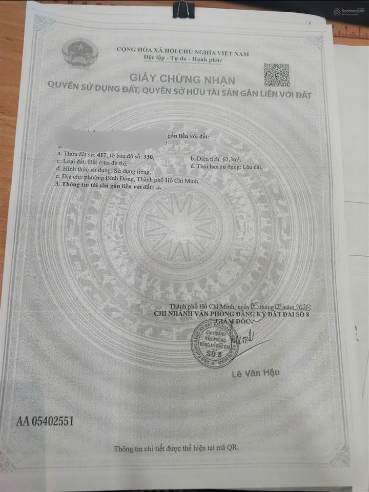 Bán đất nền  sổ đỏ riêng, kdc phú lợi q8, giá tốt  đầu tư sinh lời ngay!  0932 113 ***