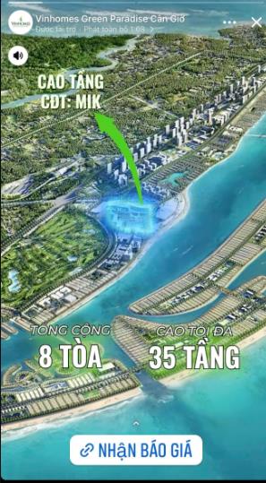 Chính thức booking căn hộ siêu vip tại dự án vinhomes green paradise(cần giờ) giá dự kiến 55tr/m2