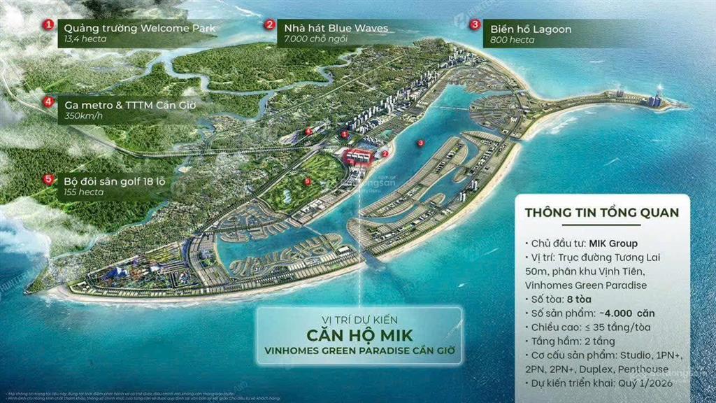 Chính thức booking căn hộ siêu vip tại dự án vinhomes green paradise(cần giờ) giá dự kiến 55tr/m2