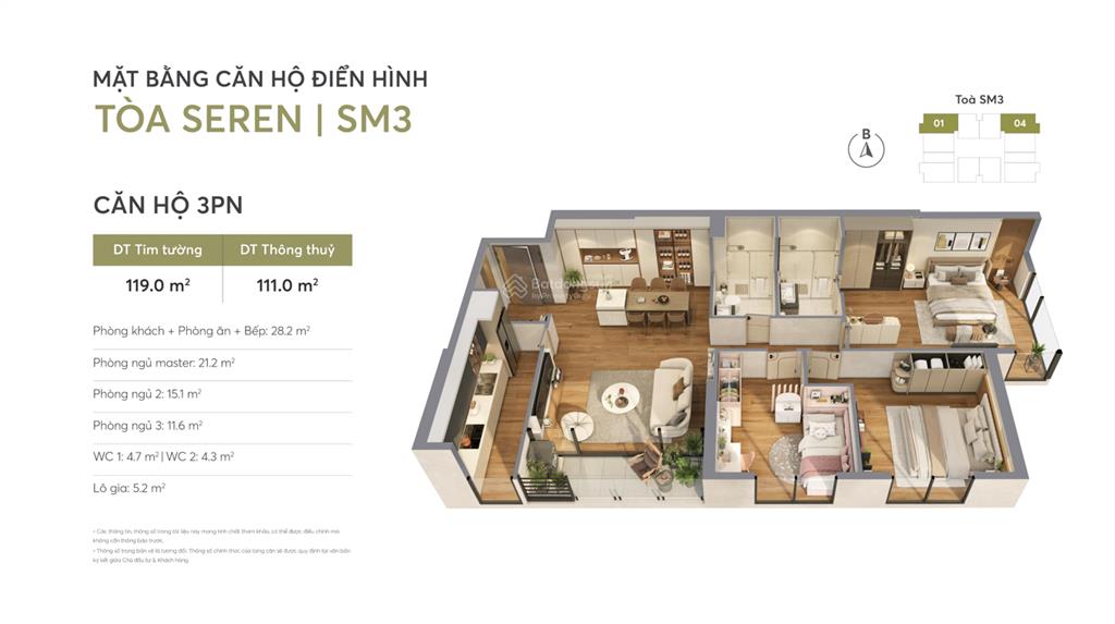 Greenera southmark sống xanh, sống khỏe mỗi ngày. căn hộ 3 phòng ngủ dual key giá chỉ 78tr/m2