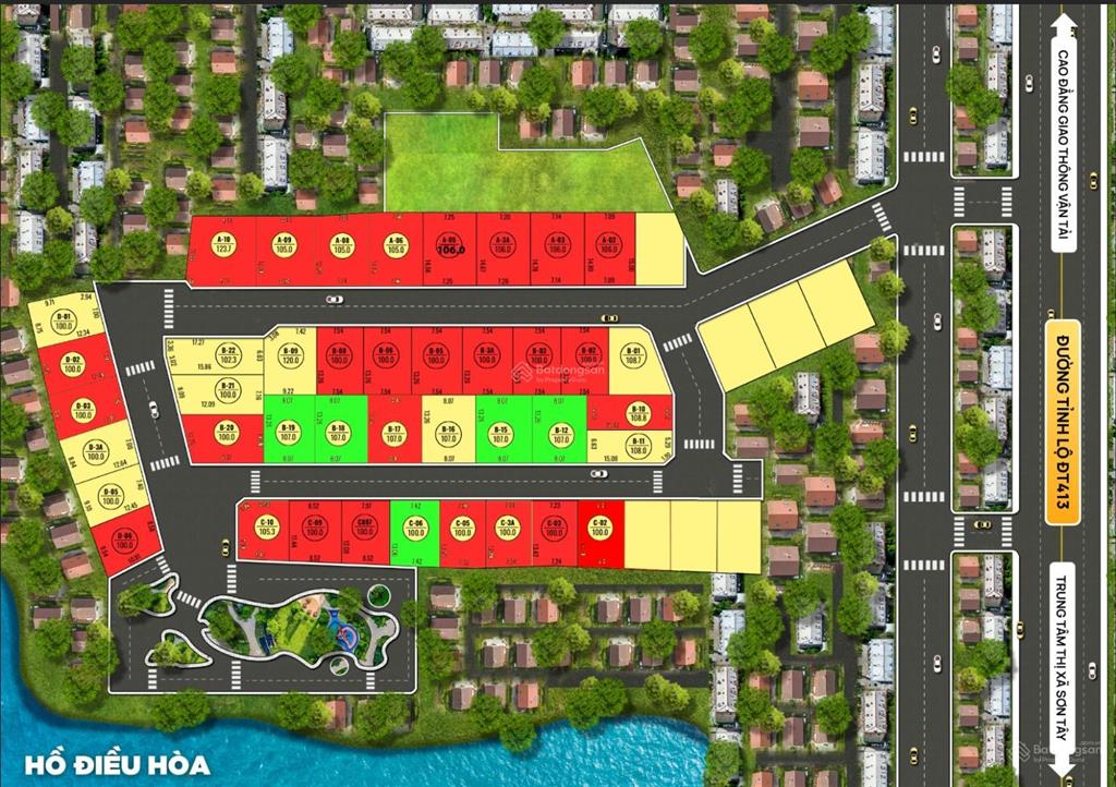 Bán đất tại tỉnh lộ 413, 1,8 tỷ, 100m2, phường tùng thiện, sơn tây, hà nội 0977 514 ***