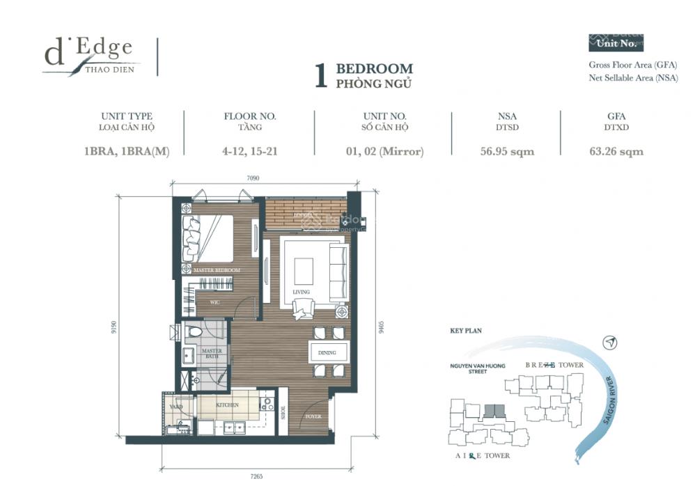Bán cc d'edge thảo điền, đã có sổ, 63m2, view đẹp, lầu cao, làm việc chính chủ!