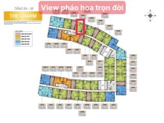 Căn ch33 tòa the charm giá chỉ 4tỷ7  view pháo hoa đảo 2 trọn đời