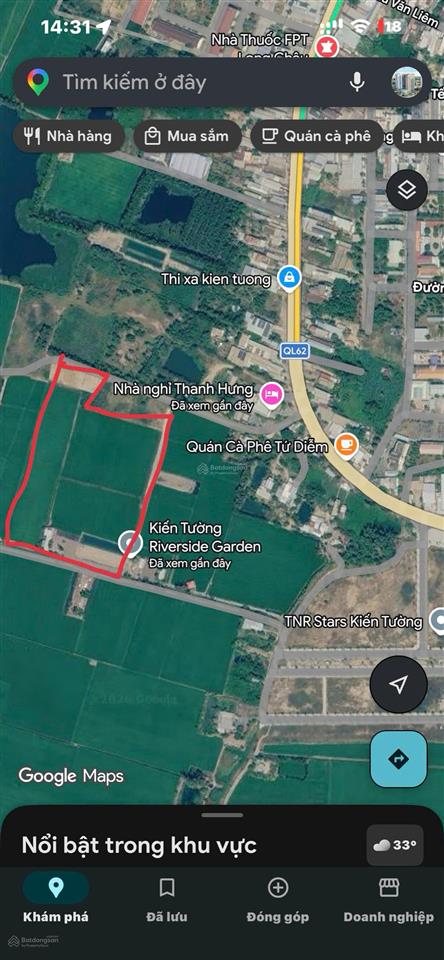 Đất nền giá tốt, tại quốc lộ 62, 750 triệu, 150m2, phường 3