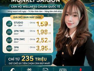 Chỉ cần 235 triệu để sở hữu căn hộ chuẩn nhật tại monrei saigon