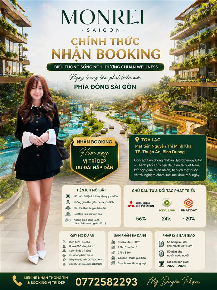 Chỉ cần 235 triệu để sở hữu căn hộ chuẩn nhật tại monrei saigon