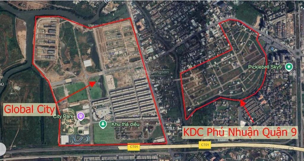 Cho thuê lô đất mặt tiền sông  khu biệt thự phú nhuận (q.9 cũ)