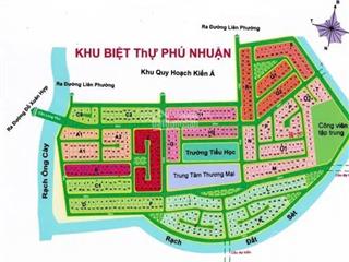 Cho thuê lô đất mặt tiền sông  khu biệt thự phú nhuận (q.9 cũ)